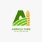 Letter A for agriculture logo design