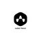 Letter A Alphabetic Logo, Liquid Sound Wave Logo Concept, Audio Design Template, Black & White