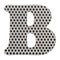 Letter B of the alphabet - Stainless steel punched metal sheet