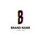 Letter B bright glitch for creative brand
