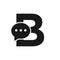 Letter B Chat Communicate Logo Design Concept With Bubble Chat Symbol