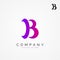Letter B. Creative symbol in modern colors. Vector
