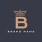 Letter B Crown logo with modern style