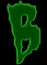 letter b horror font ectoplasm slime halloween