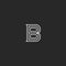 Letter B logo medieval monogram. Initial for business card simple emblem. Creative linear mark minimal style art design