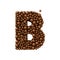 Letter B made of chocolate bubbles, milk chocolate concept, 3d render