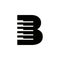 Letter B Musician Symbol, Piano Logo Icon Vector Template On White Background