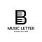Letter B Piano Musical Business Monogram Logo