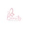 Letter beauty with butterfly logo symbol icon vector graphic design illustration idea creative