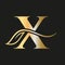 Letter X Beauty Flower Luxury Logo with Creative Concept Elegant, Beauty, Salon, Spa, Fashion and Yoga Sign Vector Template