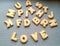 letter biscuits