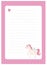 Letter, blank, wish list, page for notes in childish style in unicorn theme.