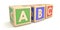 Letter blocks ABC. 3D