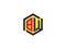 Letter BW Hexagon Community sign logo vector. Unity symbol. Company Staff. Public organization. Good relationship.