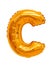 Letter c from a balloon orange