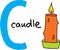 Letter C - candle