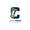 Letter C Chemistry Logo Design Vector Icon Graphic