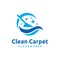 Letter C and clean carpet logo vector