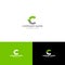 Letter C leave logo template