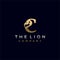 Letter C Lion Head , Elegant Luxury Initial Logo Design Vector