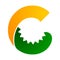 Letter C monogram Crocodile vector logo