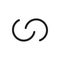 Letter c simple chain linear logo vector