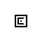 Letter c square luxury logo symbol vector eps