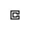 Letter c square luxury logo symbol vector eps