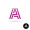 Letter A construction linear logo