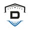 Letter D Automotive Shield Logo Vector Template. Transportation Logo Symbol