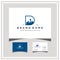 letter D dallas city skyline logo design and business card vector