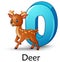 Letter D is for Deer cartoon alphabet