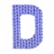 Letter D english alphabet, color dark blue