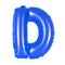 Letter d from English alphabet dark blue