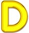 letter d in golden balloon style
