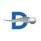 Letter D Golf Logo Symbol. Hockey Design Based Alphabet Vector Template