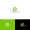 Letter D leave logo template