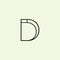 Letter D logo, icon, or symbol template design