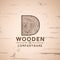Letter D logo woodwork, Wood logo design, Woodworking logo, Logo Designs Vector Illustration Template