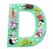 Letter D Made of Spring Flowers and Paper