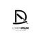 Letter D Straight Razor Logo Design Vector Icon Graphic