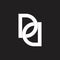 Letter dd linked monogram overlapping logo vector