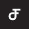 Letter df circle motion process symbol logo vector
