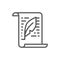 Letter, document, text, copywriting line icon.