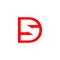 Letter ds symbol geometric opposite arrow logo vector