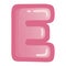 Letter E Bold Alphabet Pink Doodle Drawing Vector Art