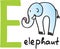 Letter E - elephant