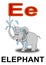 Letter E elephant