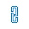 Letter e paper clip design logo vector
