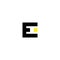 The letter e point logo, explains that the letter e is the identity of a company or business,